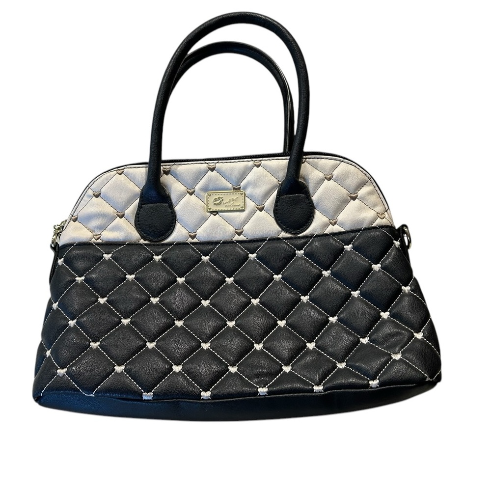 Chic Luv Betsey by Betsey Johnson Black and White Quilted Handbag